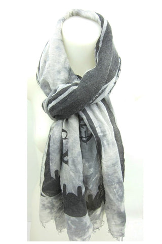 fashion scarf, grey scarf, fashion accessories, Paris scarf, ladies fashion accessory, womens fashion