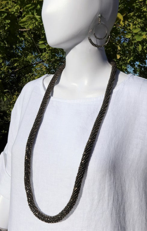 2B953-Gunmetal Necklace