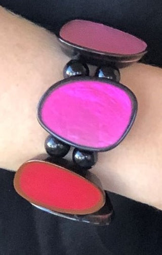 Buy fuschia Coloured Stretch Bracelet