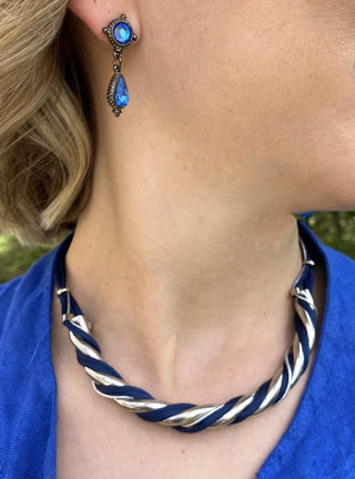 2G855-Stylish woven necklace