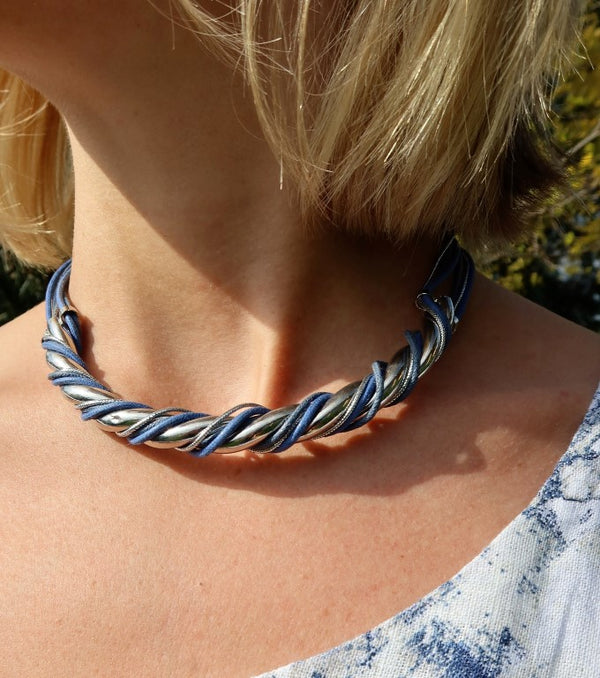 2G855-Stylish woven necklace