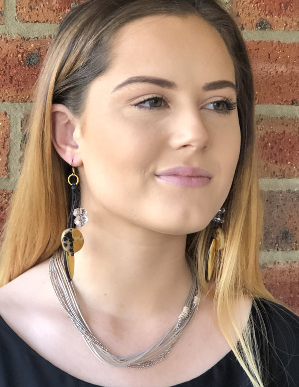 2H007-Sylish Multi Cord Fashion Necklace