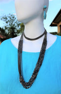 2M044-Long Multi Chain Necklace