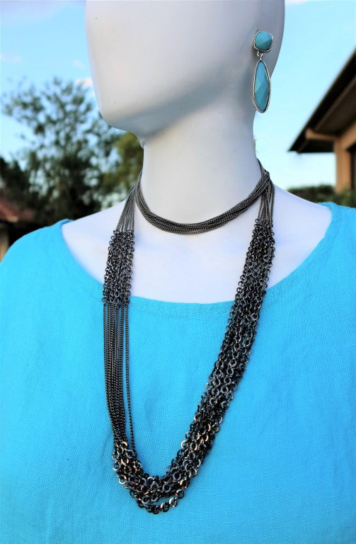 2M044-Long Multi Chain Necklace