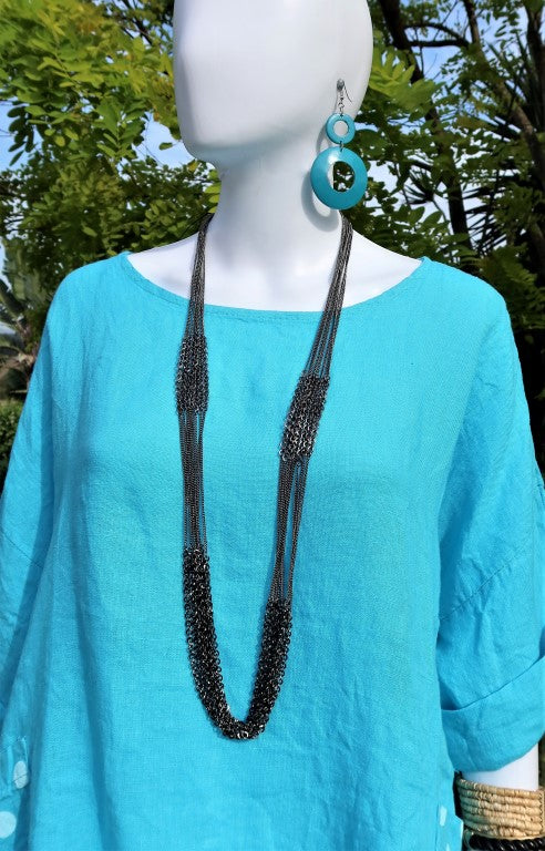 2M044-Long Multi Chain Necklace