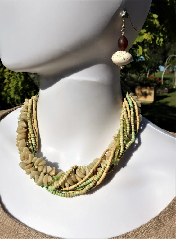 2X24-Multi Strand Beaded Necklace