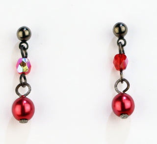 Buy red 5A020-Simple Stylish Drop Earrings
