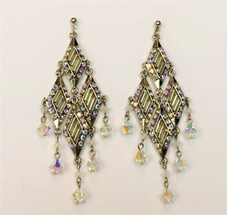 5A055-Elegant Swarvoski Crystal Chandelier Earrings