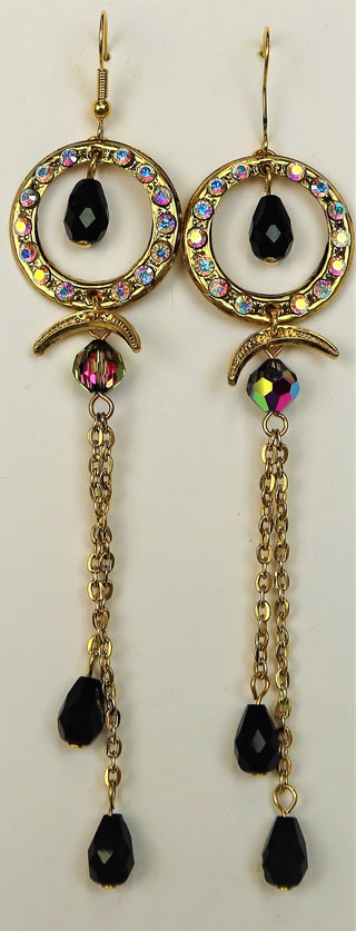 5A067-Chain Drop Long Earrings