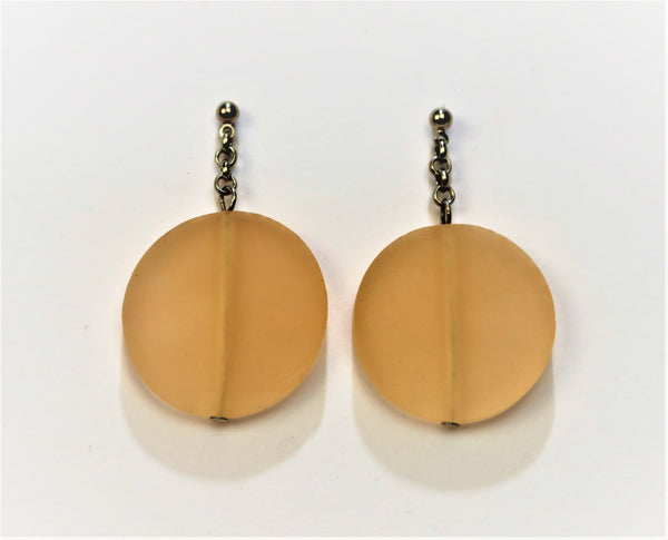 5A149-Large Frosted Italian Earrings