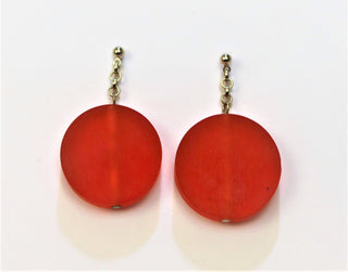 5A149-Large Frosted Italian Earrings