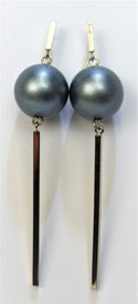 Drop Earring With Coloured Bead