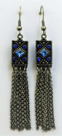 5E692-Gunmetal Chain Earrings