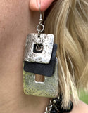 5F049-Square Drop Earrings