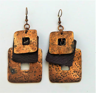 5F049-Square Drop Earrings