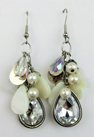 Buy ice 5H88-Crystal And Pearl Drop Earrings