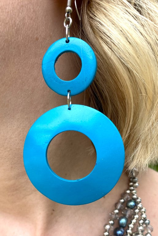 5X47-Stylish Circle Drop Earrings