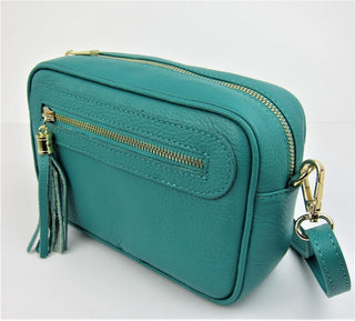 Buy turquoise BM513 - Small Genuine Leather Shoulderbag