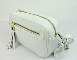 Buy white BM513 - Small Genuine Leather Shoulderbag