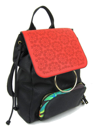 faux leather bag, shoulder bag, ladies accessories, womens handbag, Red backpack, Medium Faux Leather Funky Fashion Colourful Backpack, Styilsh Backpack, Fashion Backpack, Immitation Leather Backpack, ladies vegan leather backpack, red vegan leather backpack, red vegan leather bags, black vegan leather backpack