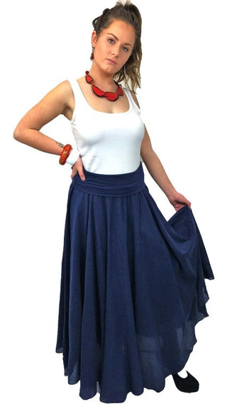 navy skirts, navy, summer 2020, summer 2019, summertime, summer wear, clothing, clothes, shop now, shops near me, stores near me, casual wear, navy, long flowing skirt, flowing skirt, maxi skirt, summer clothing