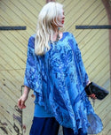 L033 - Conti Moda Italian Silk Pattern Long Top/Mid Dress