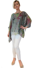 L260 - Conti Moda Italian Silk Abstract Pattern Top