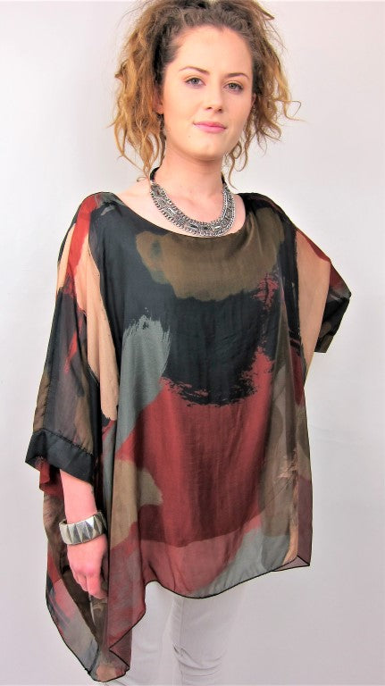 L262 - Conti Moda Italian Silk Pattern Top