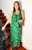 L869 - Conti Moda Italian Silk Sleeveless Long Dress