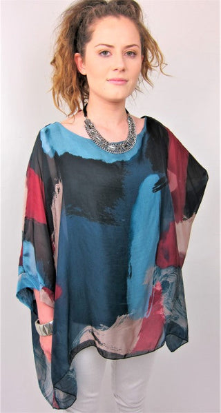 L262 - Conti Moda Italian Silk Pattern Top