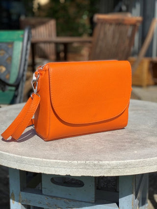 Buy orange BM213 - Italian Leather Compact Shoulderbag