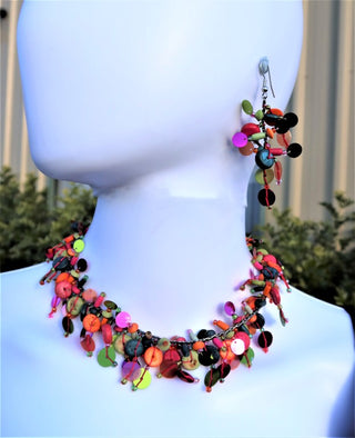 2B283-Beautiful Multi Coloured Necklace