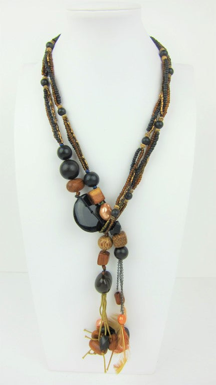 2B56-Stylish Multi Beaded Necklace