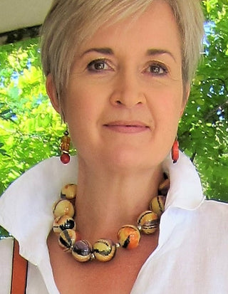 2C699-Wooden Beaded Fashion Necklace