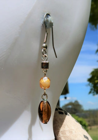 Drop Earrings | For Pierced Ears |  Natural Colours | Fashion Earrings | Stylish Earrings | Fashion