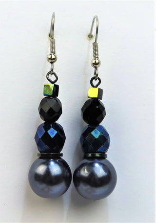 Buy midnight-blue 5H90-Bead And Crystal Drop Earring