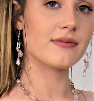 pink fashion earrings, Ladies fahions, immitation jewellery